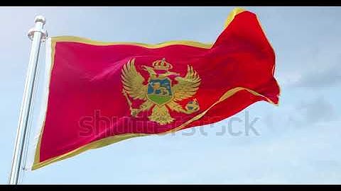 Montenegro Flag Waving loop 4K