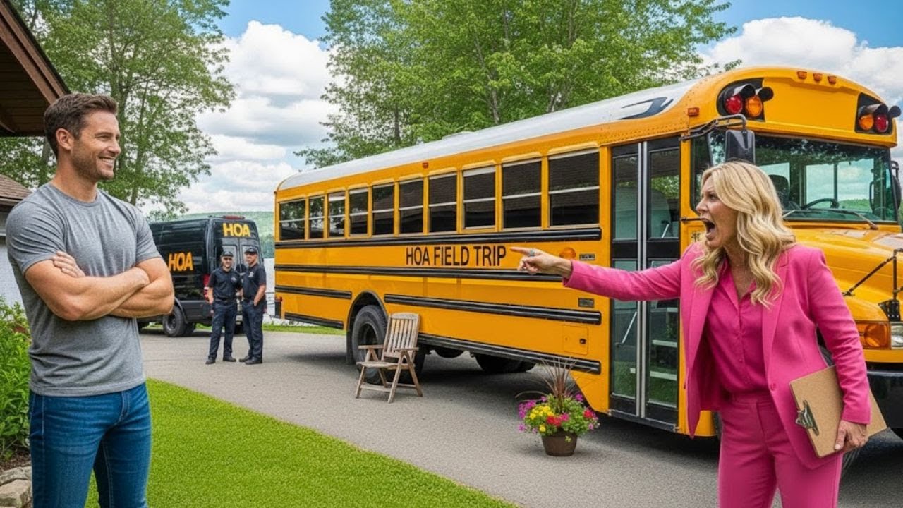 They Banned My RV, So I Bought a Decommissioned School Bus and Painted 'HOA Field Trip' on the Sid