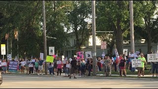 Protesters gather outside of Paul Ryan town hall, which wasn't open to public
