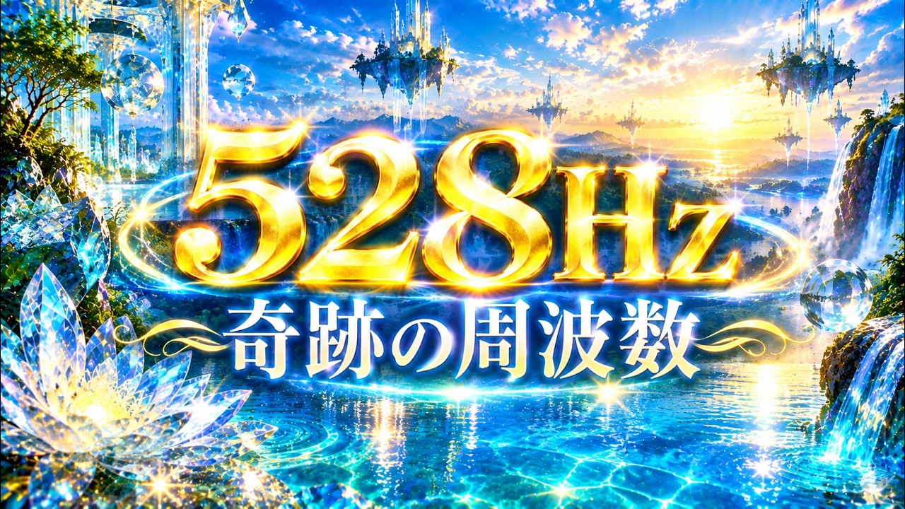 528Hz】｜奇跡の周波数｜水とガラスの幻想世界｜心を癒す究極の