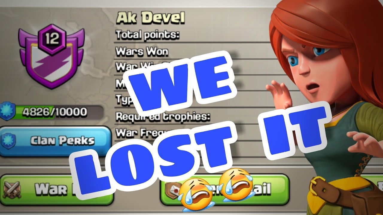 "RIP" War Win Streak.|| We Lost It😭😭 || Clash of Clans