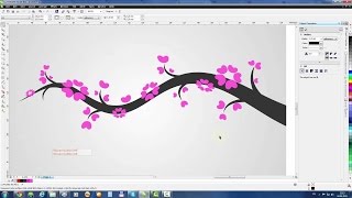 CorelDraw Tutorial: Draw a Sakura Branch