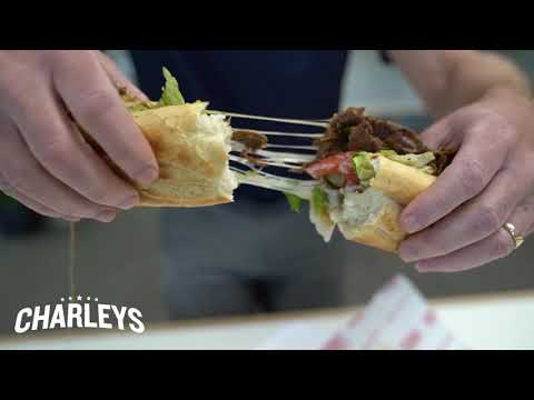 Charleys Cheesesteaks breaks the world record for longest cheese pull.