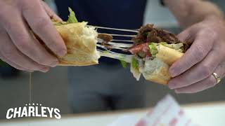 Charleys Cheesesteaks breaks the world record for longest cheese pull.