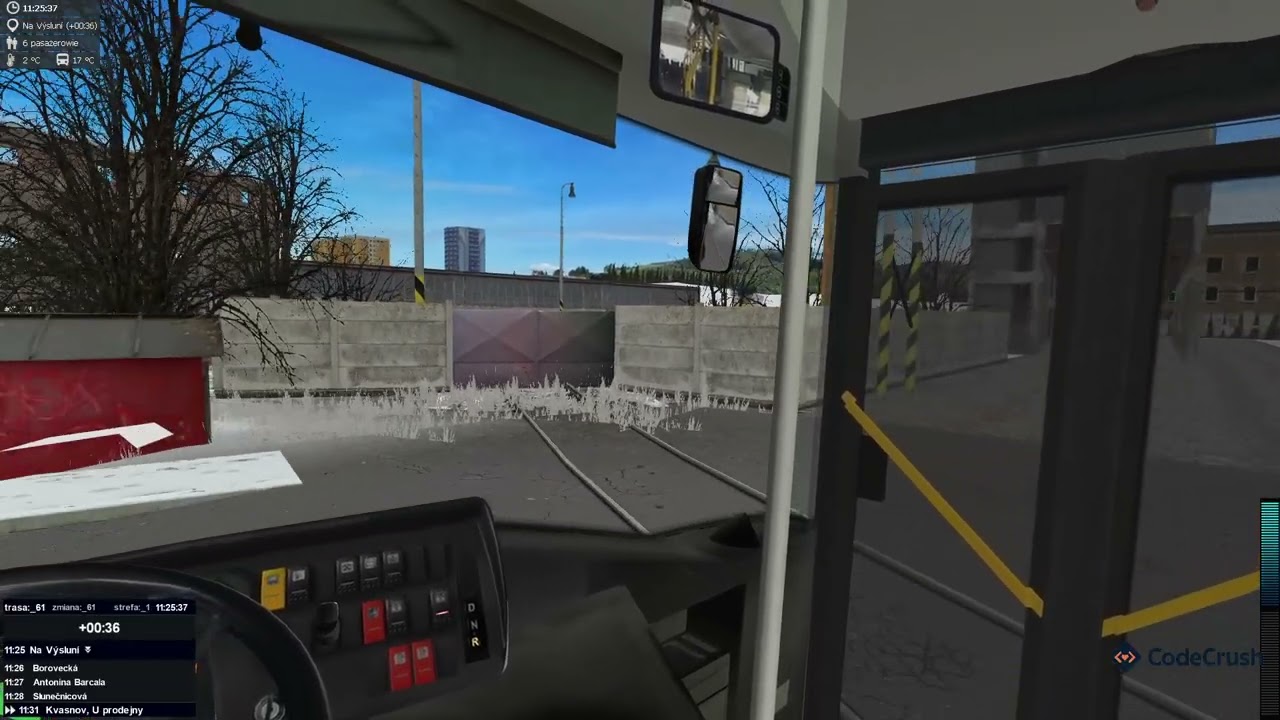 Simt Simulator lina 61 Hlavní nádraží-Kvasnov, U prodejny-Hlavní nádraž