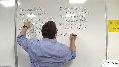 OCR MEI MwA J: Simplex Algorithm: 11 Using Substitutions to Reformulate