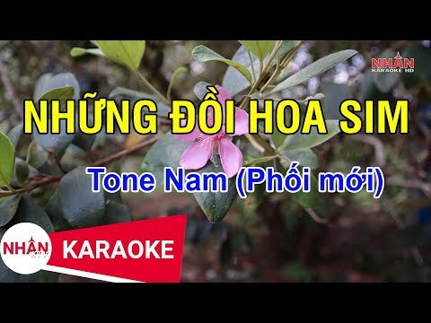 Video Những Đồi Hoa Sim (Karaoke Beat) - Tone Nam | Nhan KTV - youtube