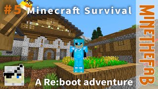 Villager operated sugarcane farm, wool farm and townhall - Minecraft 1.18 Lets Play Survival
