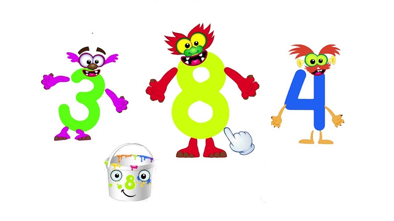 Learning Numbers for Kids - Learn Number 8 Writing Counting Games 