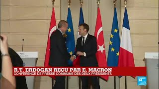 Conférence de presse commune entre Emmanuel Macron et Recep Tayyip Erdogan