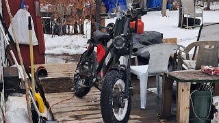 Rv-living offgrid! Ebike ride to trash 🗑! #michigan #offgridlife #offgrid #offgridmichigan #ebike 