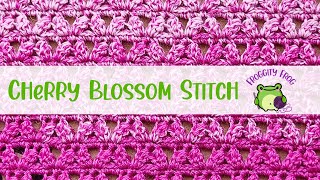 Cherry Blossom Crochet Stitch Tutorial | Beautiful Reversible Design