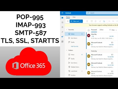 How to check office 365 webmail on pop imap smtp outlook server and port settings