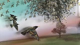 Starling Murmuration 3D Artwork