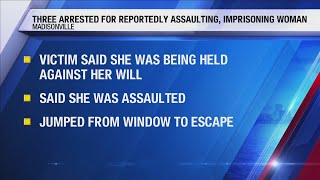 Evansville man among three arrested for reportedly assaulting, imprisoning woman