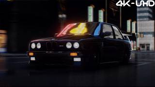 BMW M3 E30 NIGHT CITY WALLPAPER - Creative Visuals - 4K