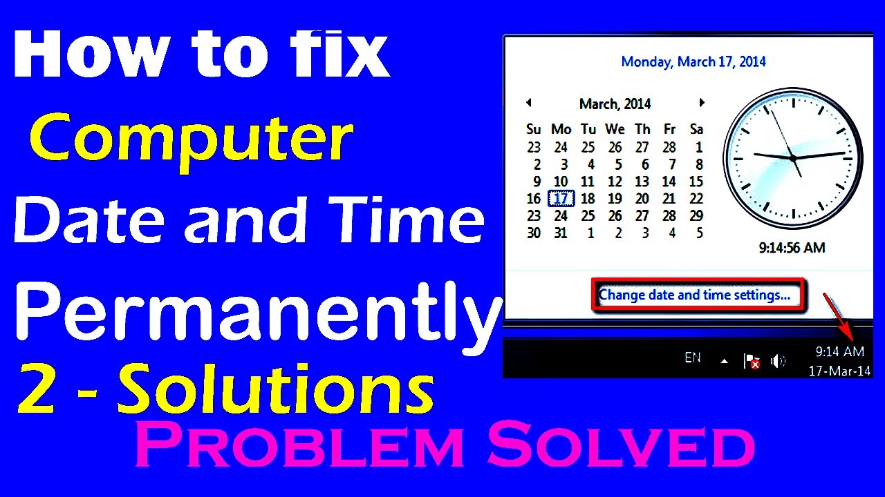 How To Fix Time And Date On Computer/Laptop Permanently In Windows 10/8/7 | 2 Solutions 2020