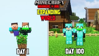 We Survived 100 Days In an EXPANDING Chunk In Minecraft Hardcore ! LordN Gaming