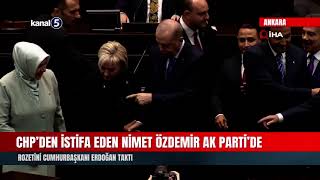 Chp’den Istifa Eden Nimet Özdemir Ak Parti’de Rozetini Cumhurbaşkanı Erdoğan Taktı