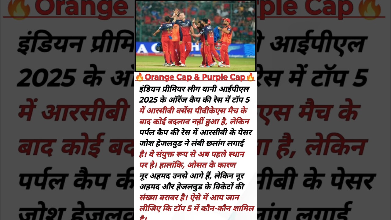 🔥ipl Orange Cap & Purple Cap🚨