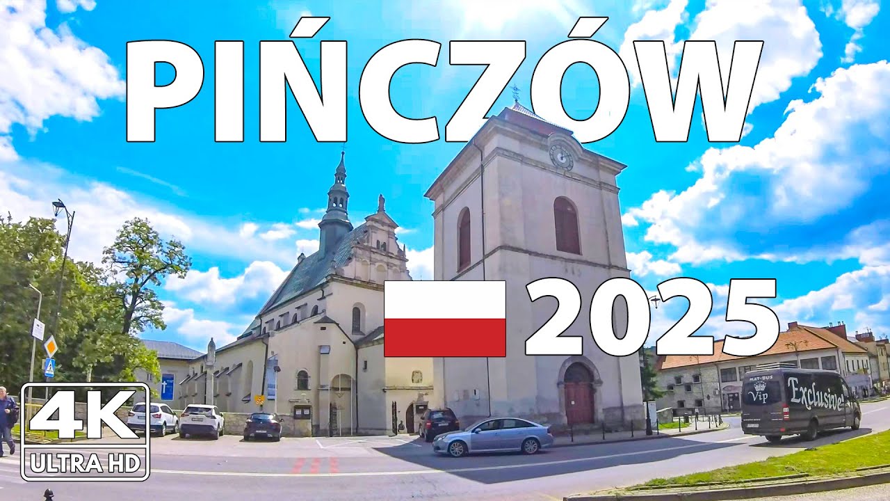 Пинчув Польша Прогулка Walking Tour ☀️ 4K с Субтитрами
