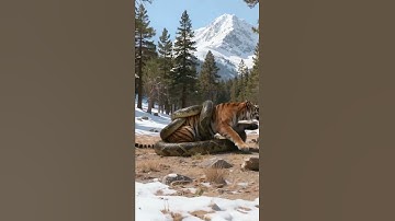 Tiger Trapped by a Giant Python! Will It Escape? ⚡호랑이 vs 비단뱀, 숨 막히는 생존 대결! ⚡トラ vs 大蛇、命をかけた大逆転！ #cute