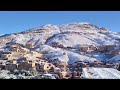 ❄️ A Winter Wonderland in Dades Valley – View from Citadelle Gorges Terrace ❄️