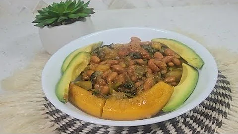 Delicious Green Bananas With Beans And Spinach Recipe | Sylvia's Home Flavors