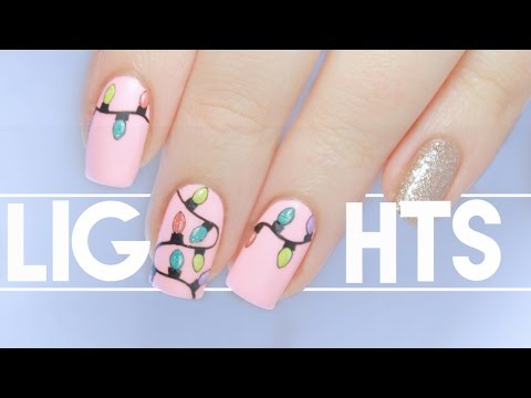 DIY Twinkling Lights | Christmas Nail Art Tutorial