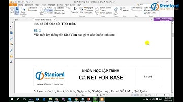 [Satanford] - Học lập trình C# - Xây dựng module Quản lý sinh viên bằng lập trình hướng đối tượng