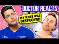 Doctor Reacts To Try Guys | Ned's Knee Surgery