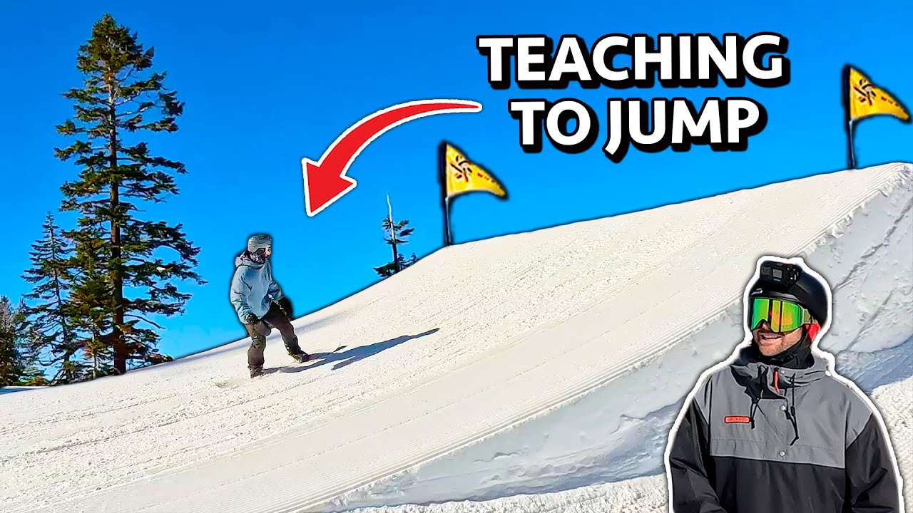 Teaching Friend To Hit Bigger Snowboard Jumps YouTube