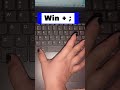 Shortcut key  for open Emoji in window 10 #ytshorts #shorts#computer #shortsfeed#asmr #youtubeshorts