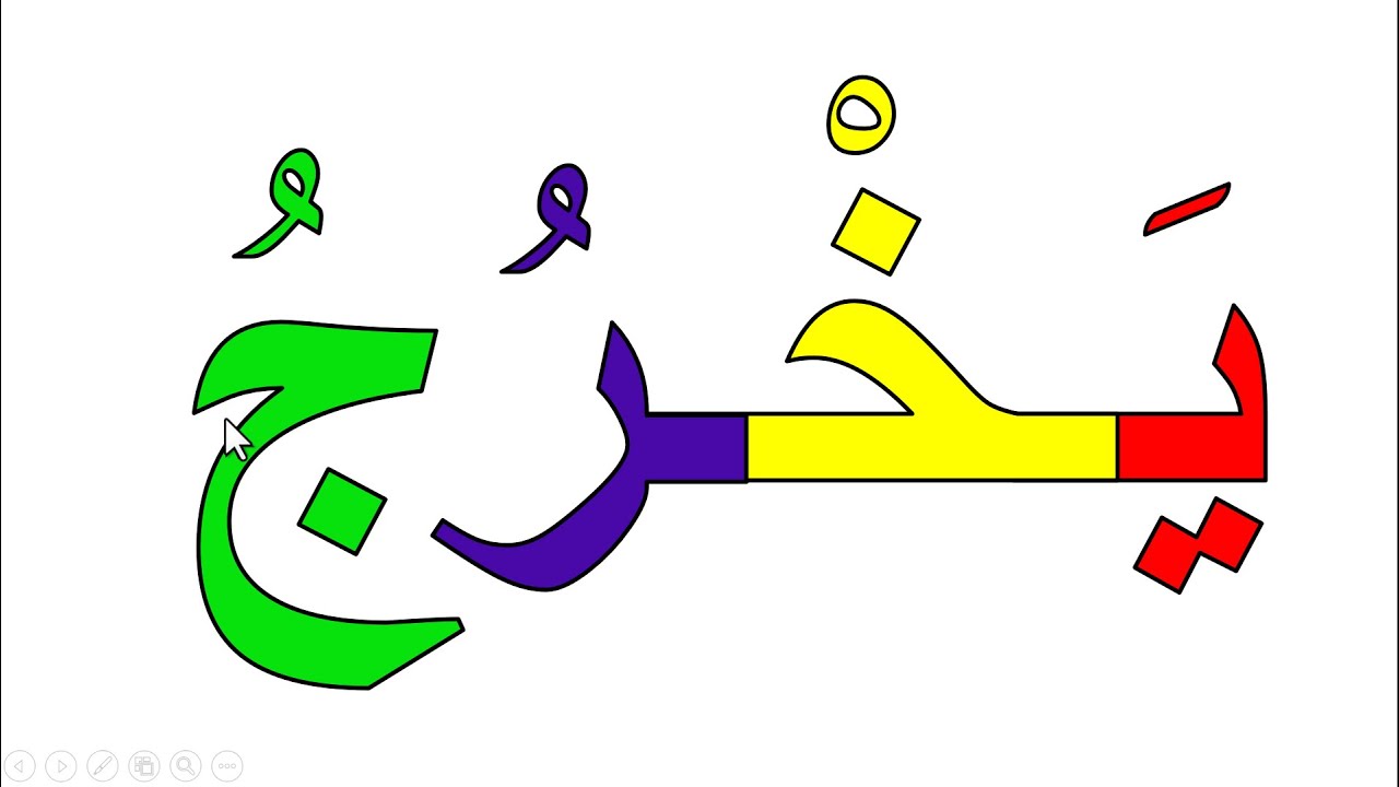 درس جديد تعلم كتابة وقراءة كلمات رباعية تبدأ بحرف الياء  بشكل صحيح تعلم تهجي كلمات بالحركات