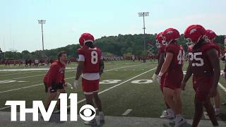 Arkansas Razorbacks begin fall camp under new head football coach