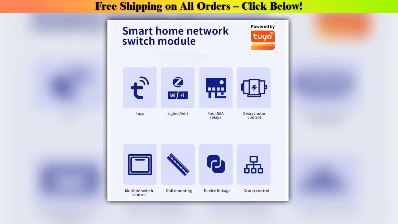 Smart Life WIFI 6 Way  Relay Switching Module 16A  Zigbee Power Remote Control Device 110V-240V