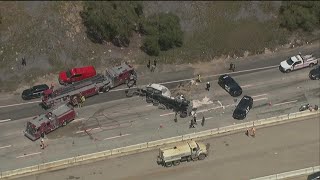 All lanes open, after overturned cement truck causes major delays on northbound I-5 in Carlsbad
