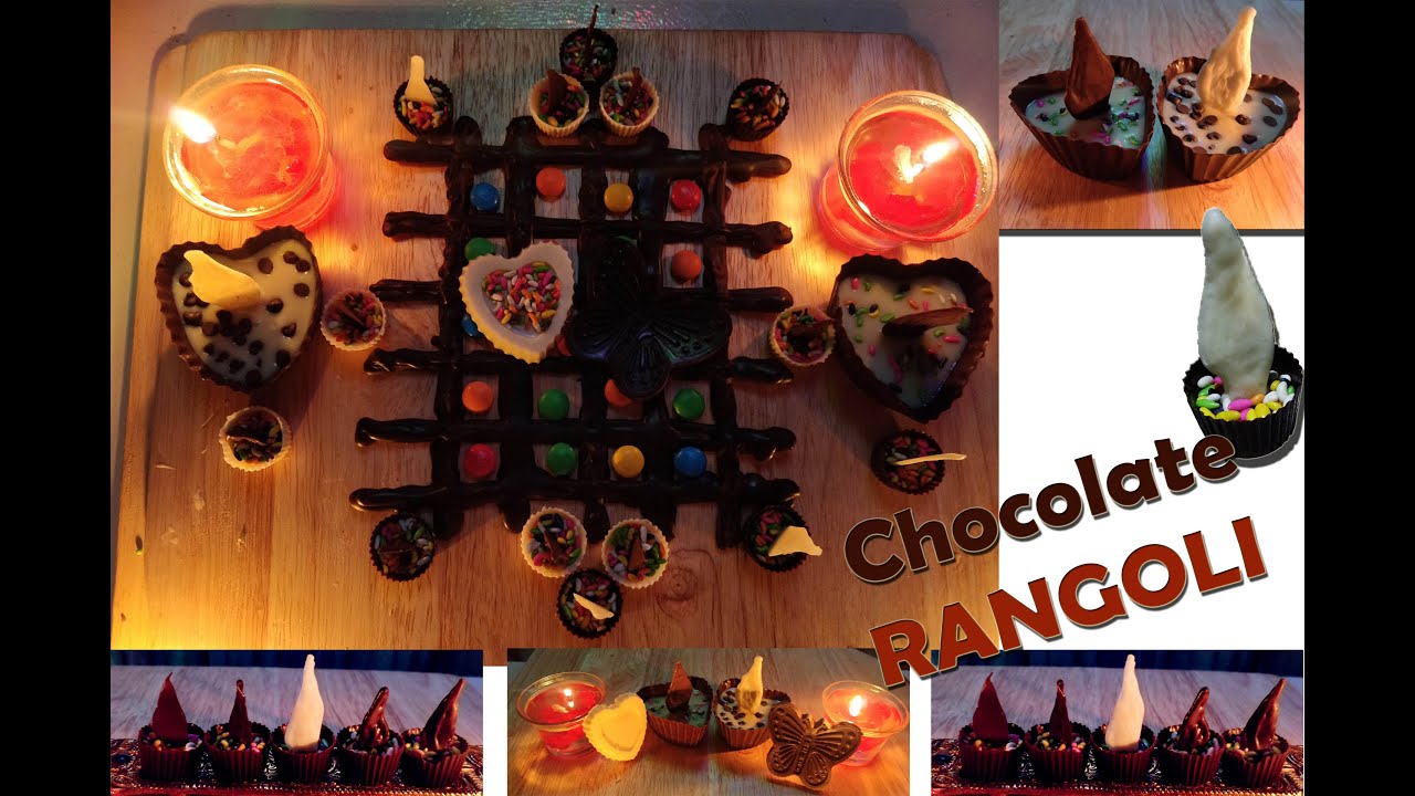 Chocolate Rangoli/ Children's Day Special / Chocolate diye/  Diwali Festival/Latest Creative art