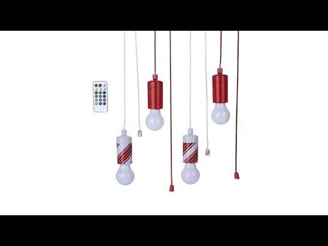 Improvements 4pk Holiday Color Changing 2" Pull Lights - Improvements 4pk Holiday Color Changing 2" Pull Lights
