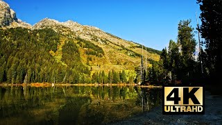Calming Mountain Lake Sounds | 4K