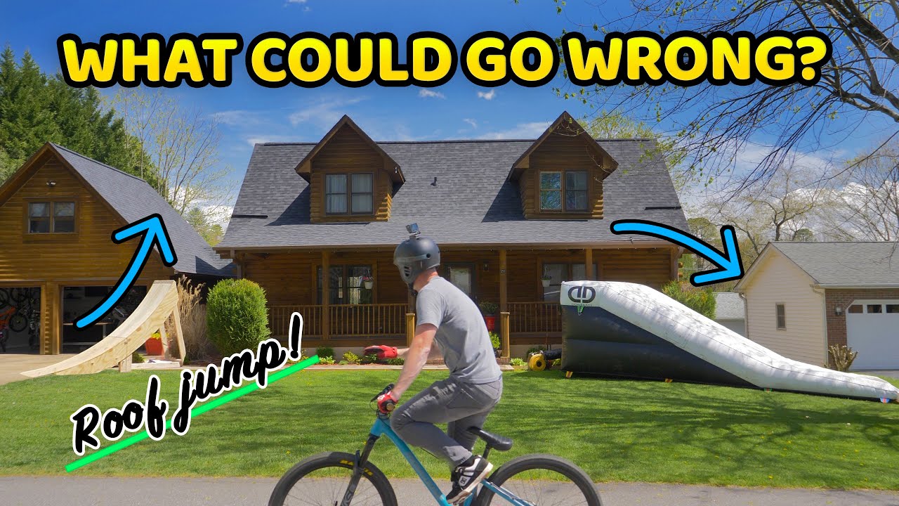 Building an insane roof jump in Joe’s front yard!