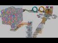 20,000 Colorful Balls Marble Run Loop animation V03 | Ball Simulations #asmr #marblesrace #sensory