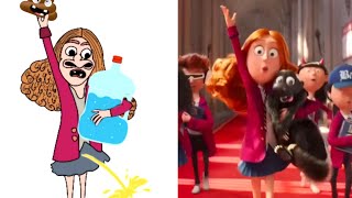 Despicable Me 4 🤣 Funny Drawing Meme | Gru & Maxine Sing Everybody Wants to Rule Meme Video
