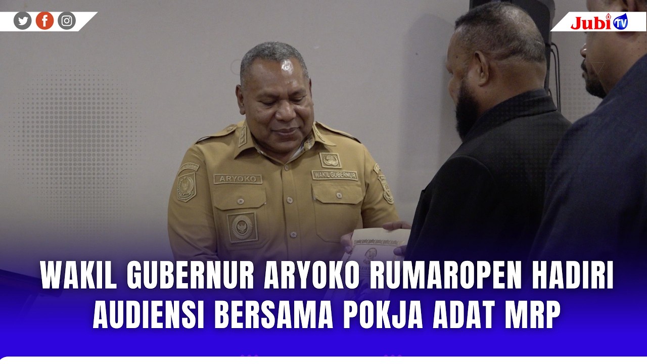 WAKIL GUBERNUR ARYOKO RUMAROPEN HADIRI AUDIENSI BERSAMA POKJA ADAT MRP