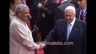 Atal Bihari Vajpayee receives Ariel Sharon, Israeli Prime Minister in 2003 | Archival footage