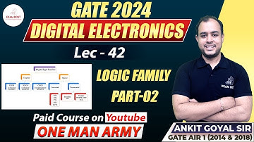Logic Family Part-02 | Digital Electronics | GATE 2024 | Ankit Goyal | One Man Army
