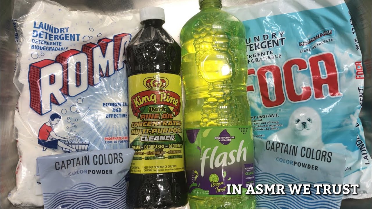 ASMR 🖤 Dark King Pine, Neon Flash, Roma, Foca Laundry Powder, Captain Colors, Xtra Pine + more