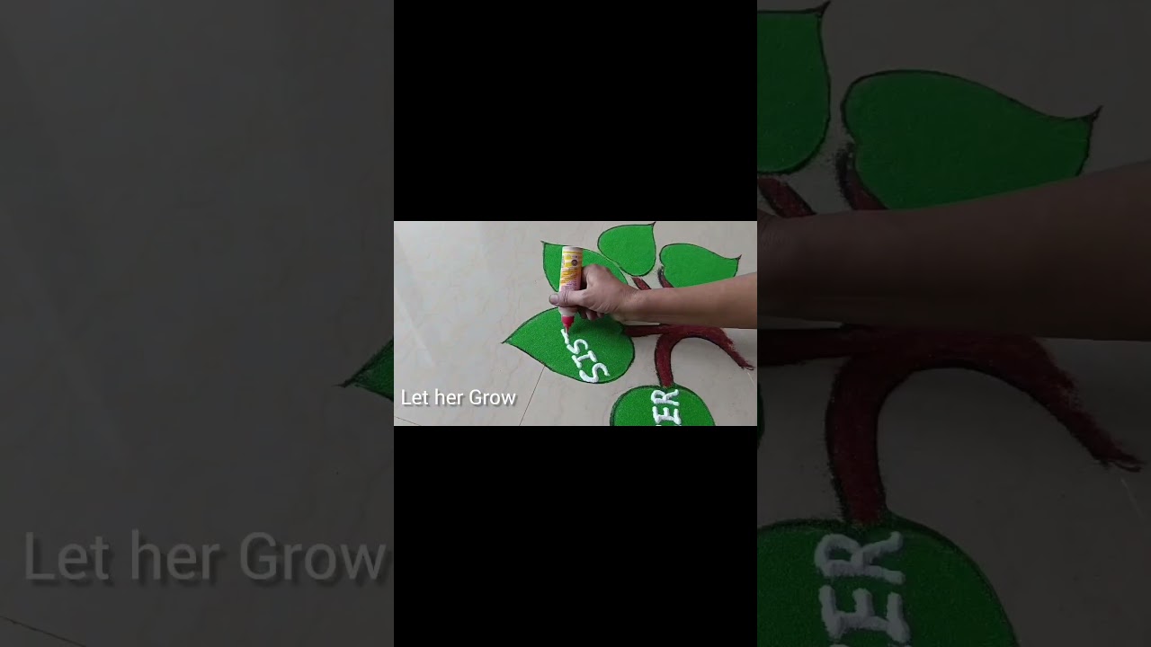 Save Girl child rangoli | 