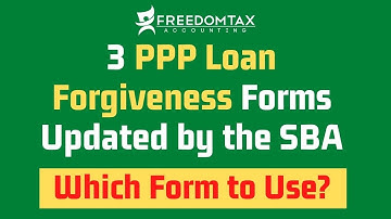 3 PPP Loan Forgiveness Application Forms Updated by SBA - Form 3508S - Form 3508EZ - Form 3508