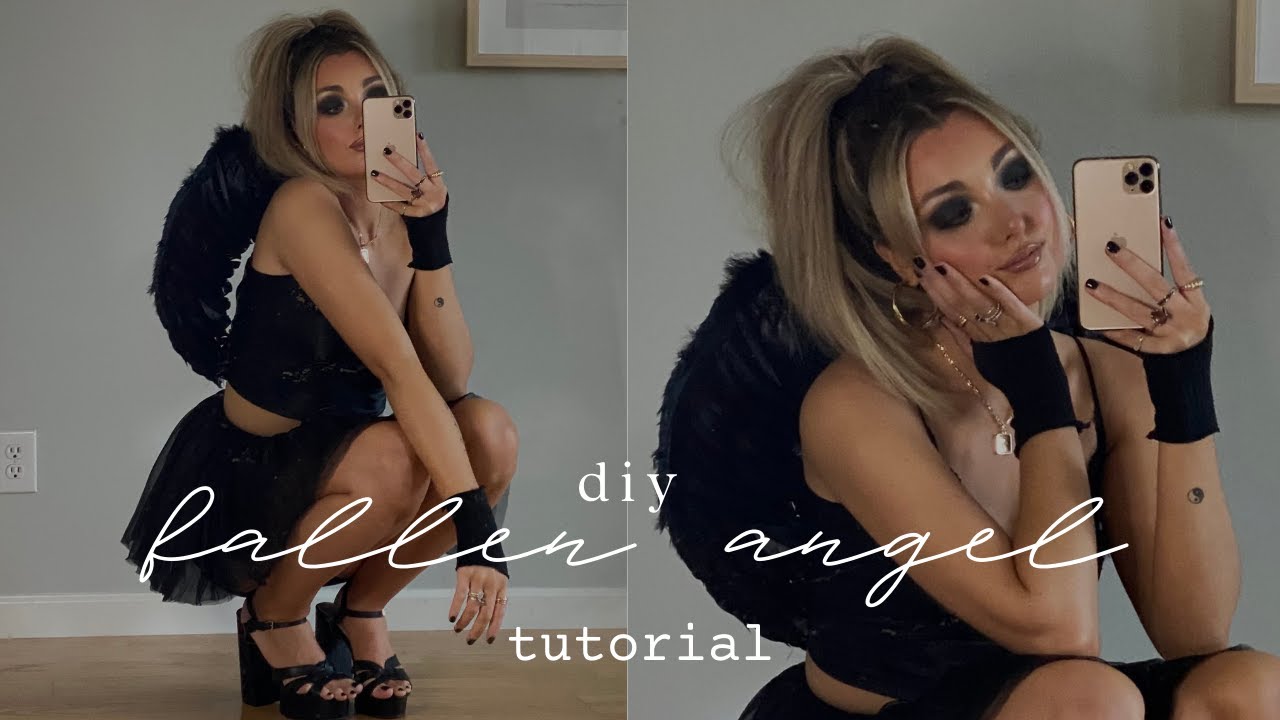 DIY DARK ANGEL COSTUME 🖤 | easy last minute
